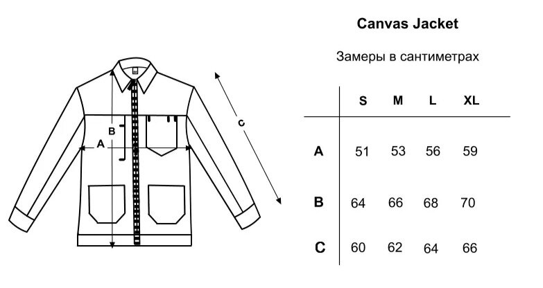 Куртка Canvas Jacket, Черный, S