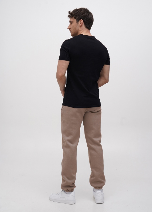 Трикотажні штани  з резинкою по низу  на флісі, Візон, 2XL/3XL