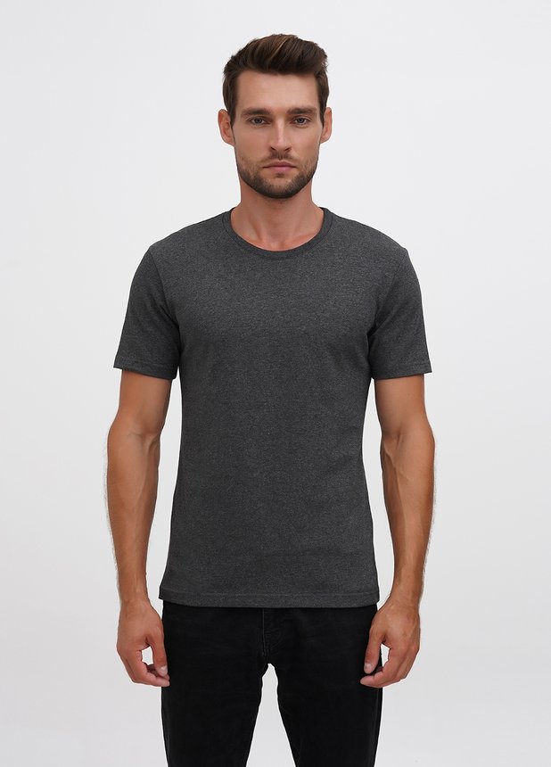 Базовая футболка с наиболее плотного хлопка, Антрацит, 3XL