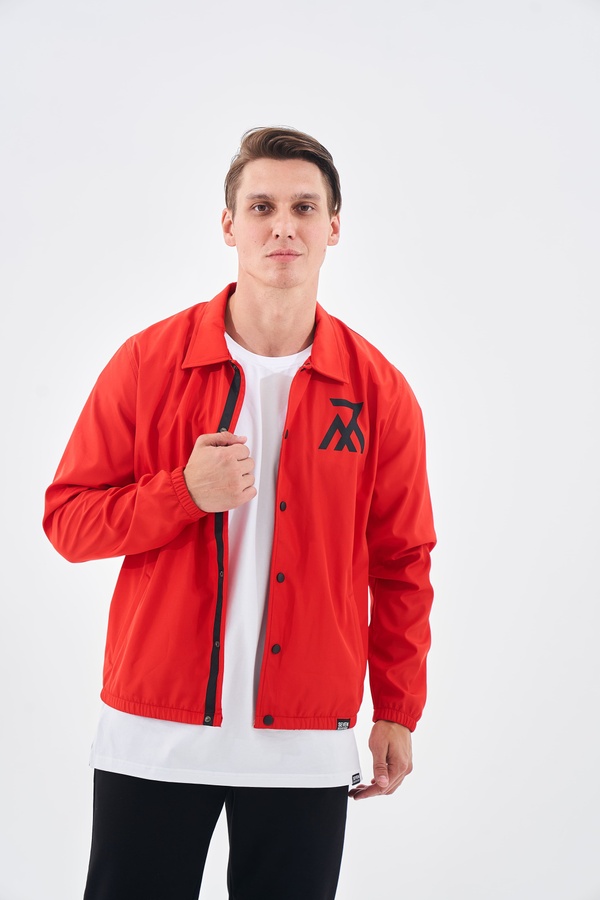 Тренерська куртка з логотипом, Червоний, M