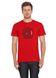 Pattern Circle T-Shirt, Black-Red, S