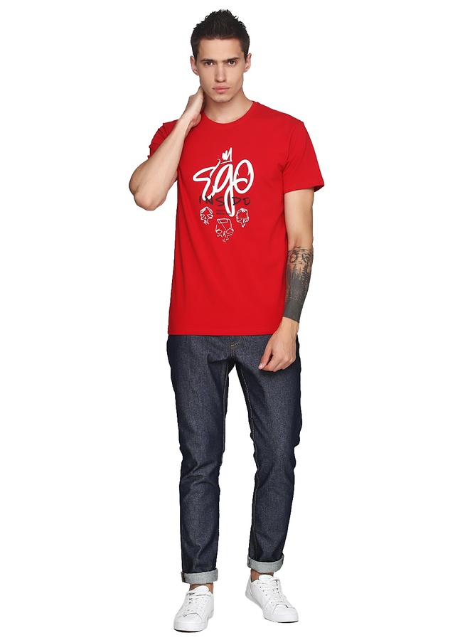 Ego Inside Lime T-Shirt Khaki, White-Red, S