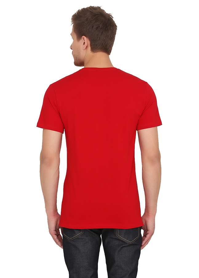 Pattern Circle T-Shirt, Black-Red, S
