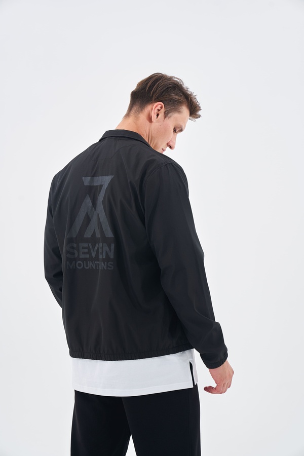 Тренерська куртка з логотипом, Чорний, L