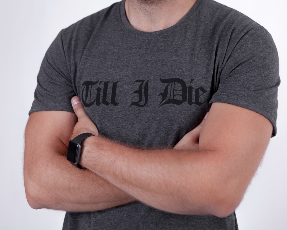 Till I Die T-Shirt / Black, Темно-сірий, S
