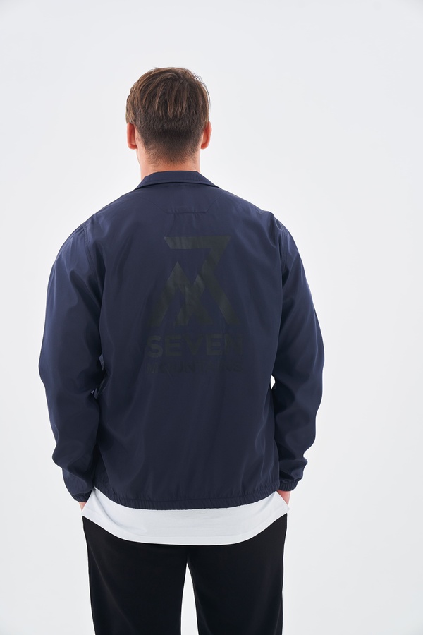 Тренерська куртка з логотипом, Темно-синій, S