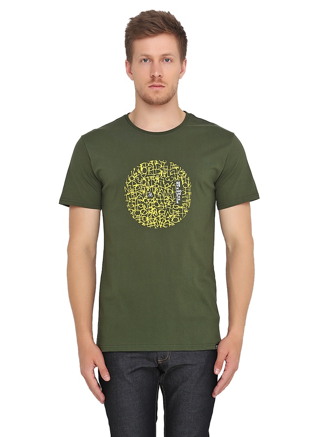 Pattern Circle T-Shirt, Хаки, S
