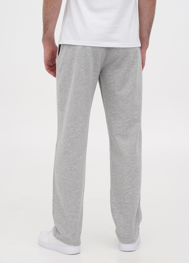 Трикотажні штани з прямим низом , Сірий меланж, L/XL