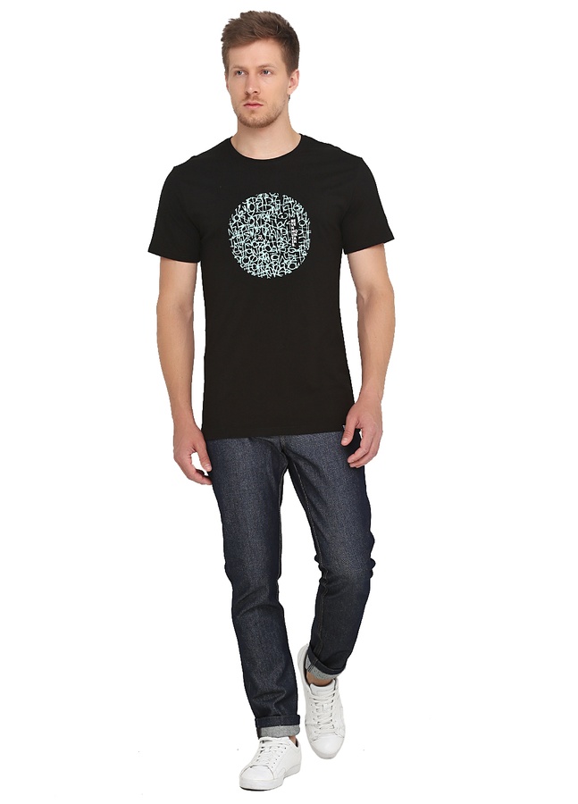 Pattern Circle T-Shirt, Черный, S