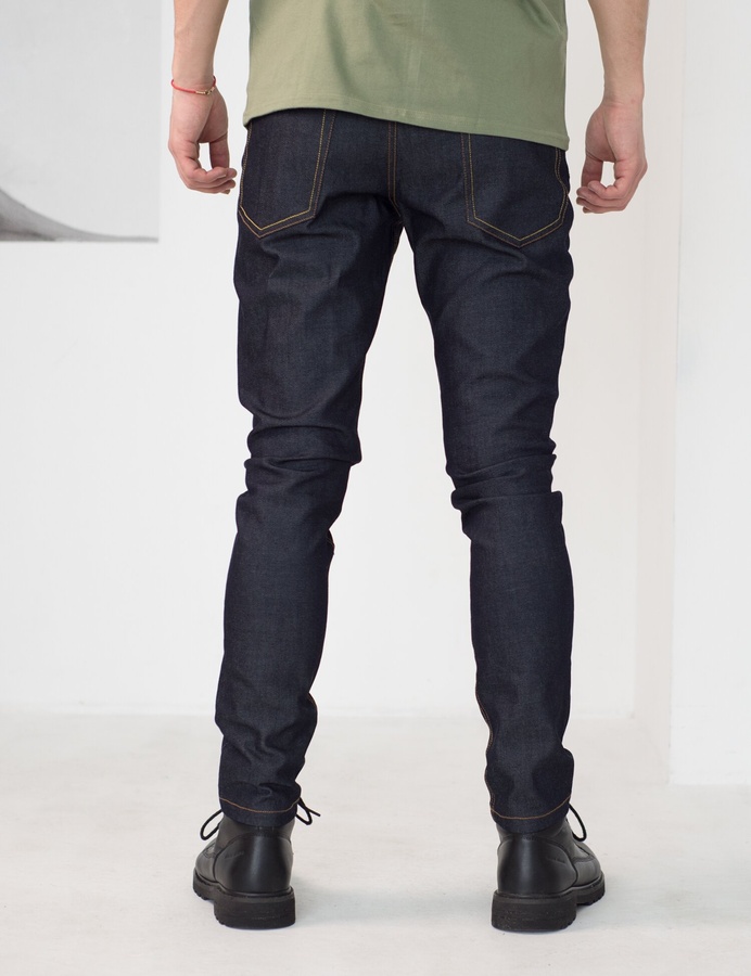 Straight Cut Jeans / indigo, Індіго, XL