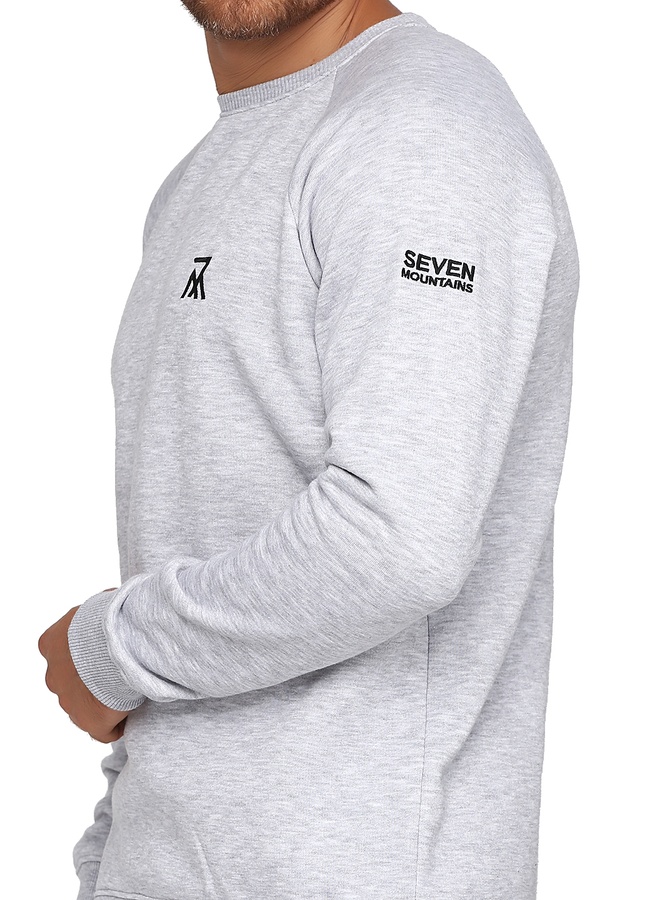Sweatshirt Logo 7M, Серый меланж, S