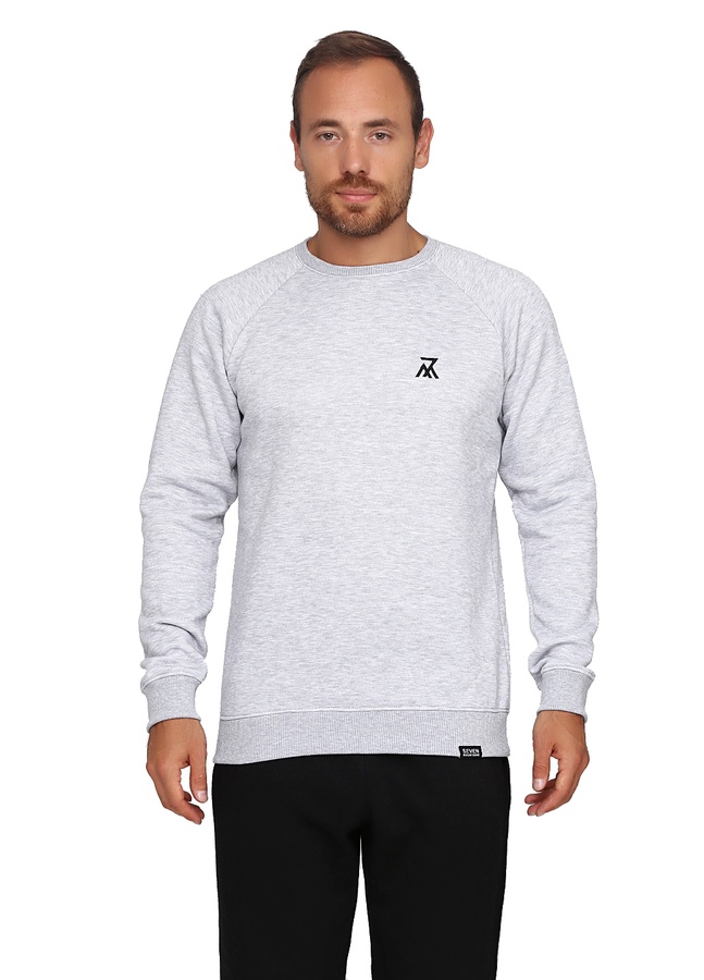 Sweatshirt Logo 7M / Grey melange