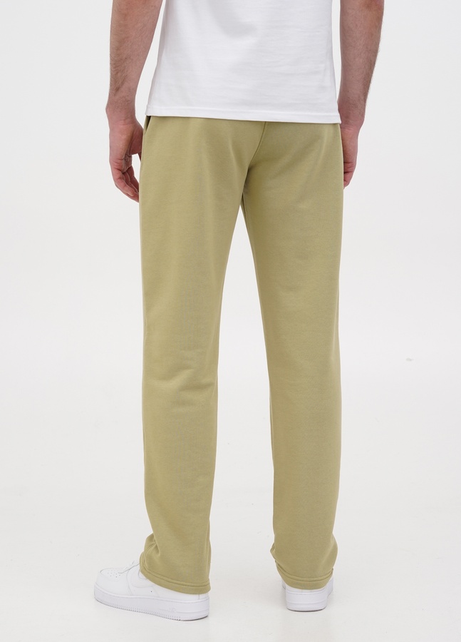 Трикотажні штани з прямим низом , Оливковий, L/XL