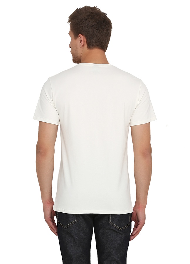 Bold Plain Whhite T-Shirt/Coral, Молочний, L