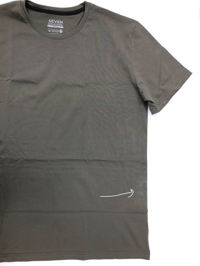 Базова футболка з надщільної бавовни - Темний Хакі, Темний Хакі, XXL