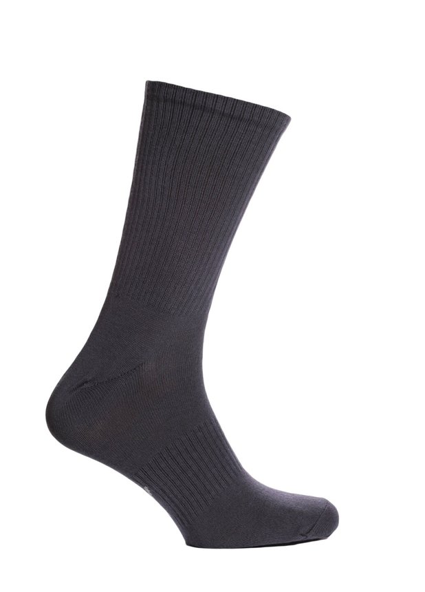 Шкарпетки в рубчик, Темно-сірий, 43-45