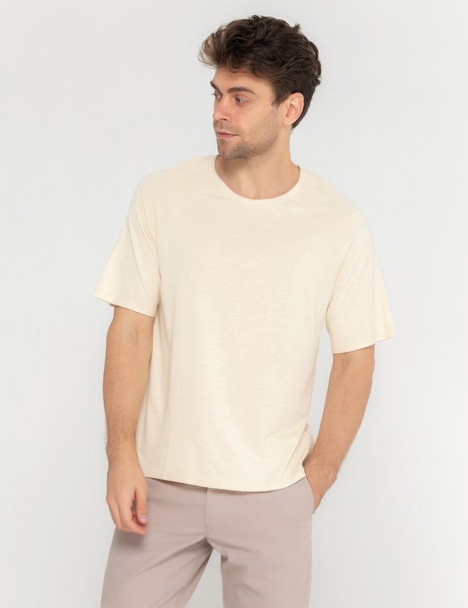 Raglan T-shirt Bamboo, Молочный, S