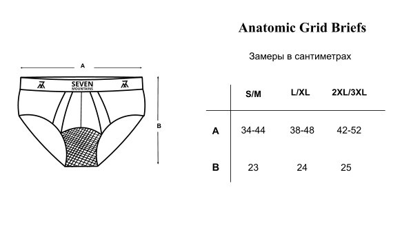 Anatomic Grid Briefs, Фіолетовий, S/M