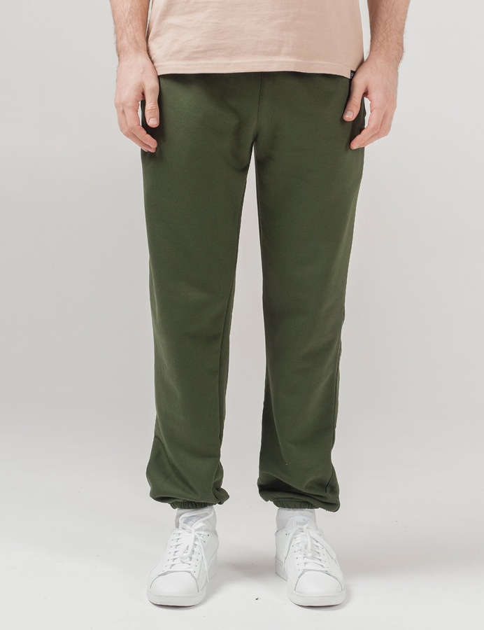 Трикотажные штаны с резинкой по низу , Зелёный, S/M