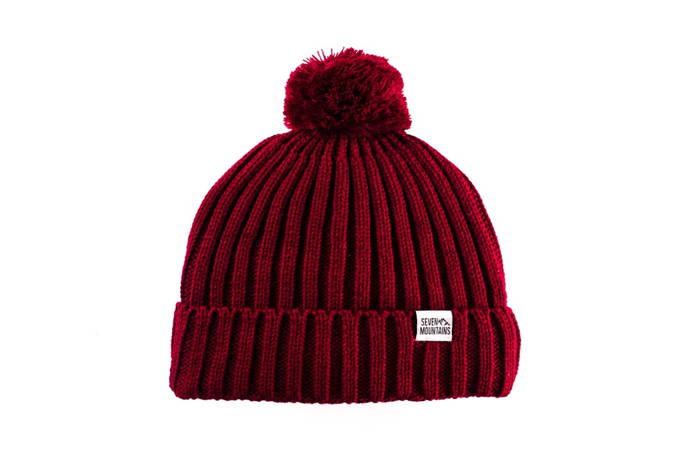 Pom Hat, Бордовый, one size