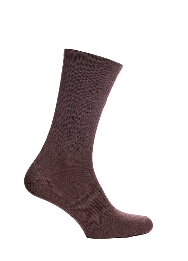 Шкарпетки в рубчик, Коричневий, 40-42