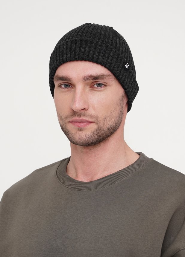 Зимова шапка, Темно-сірий, one size