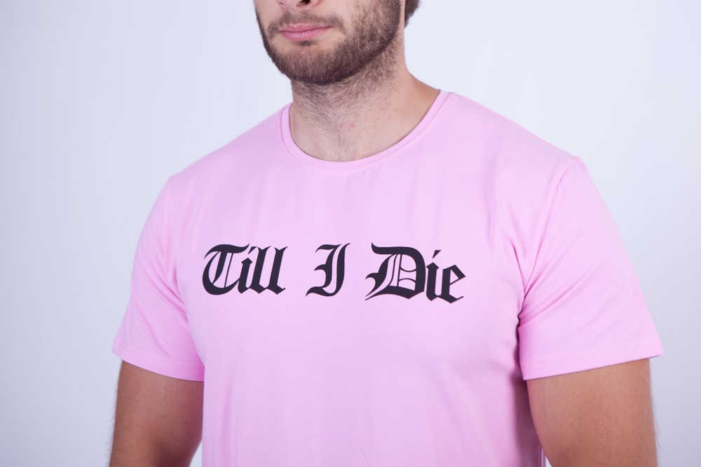 Till I Die T-Shirt / Black, Рожевий, M