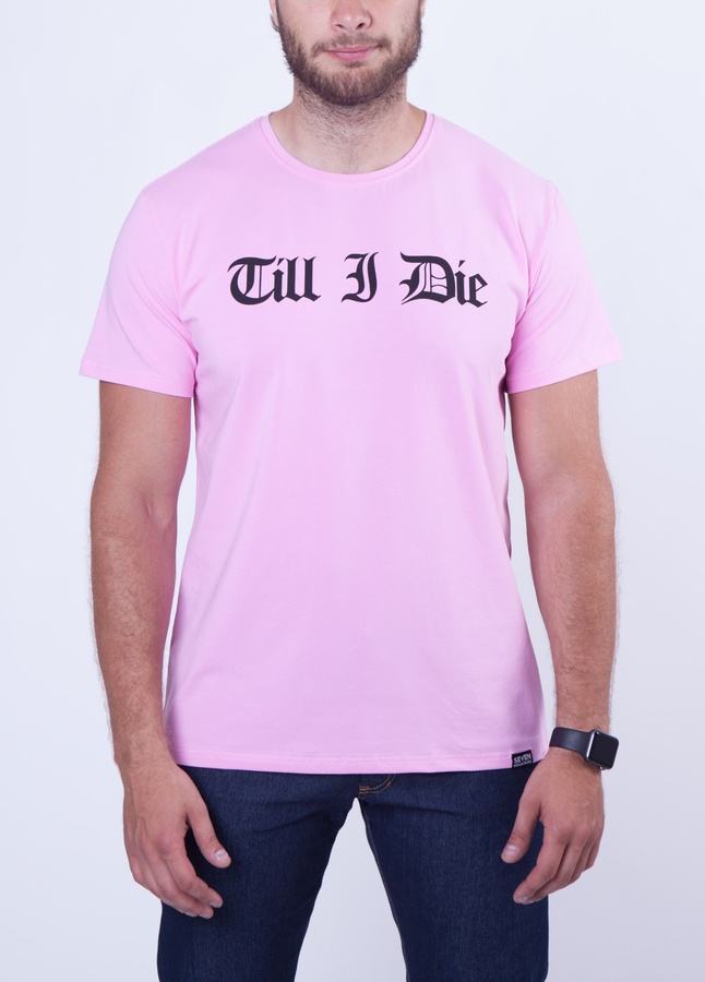 Till I Die T-Shirt / Black, Рожевий, S