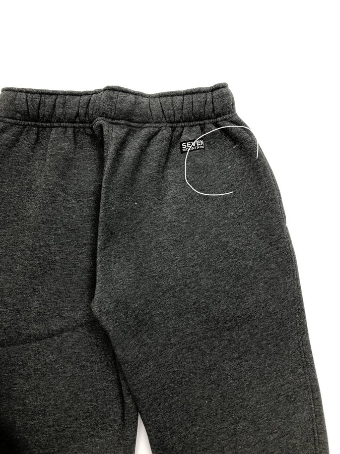 Трикотажні штани на флісі з резинкою- Антрацит, Антрацит, S/M
