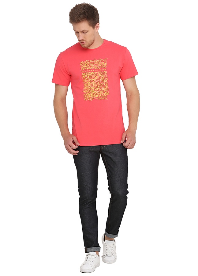 Graffity Wall Lime T-Shirt / Coral, Коралловый, S