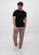 Трикотажные штаны  с резинкой по низу  на флисе, Визон, L/XL