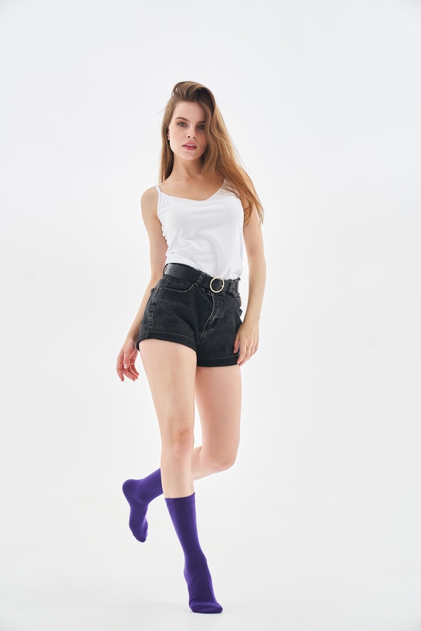 Woman Classic socks, Фиолетовый, 37-39