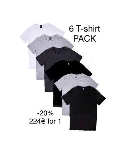 Pack Basic T-Shirt (6шт-20%)