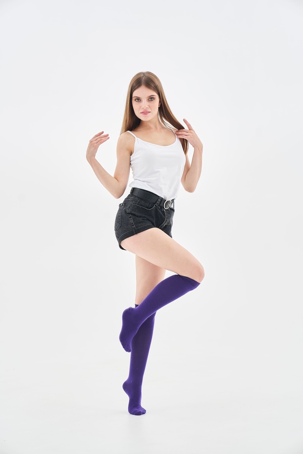Woman Gaiters Socks, Фиолетовый, 37-39