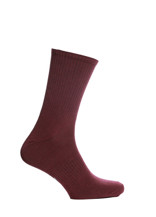 Ribbed socks, Бордовий, 40-42