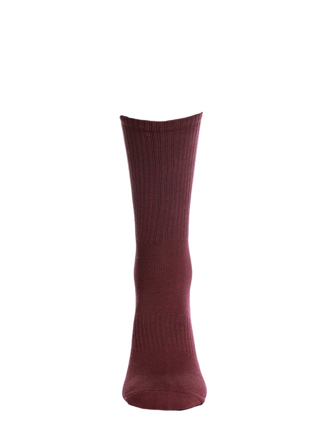 Ribbed socks, Бордовий, 40-42