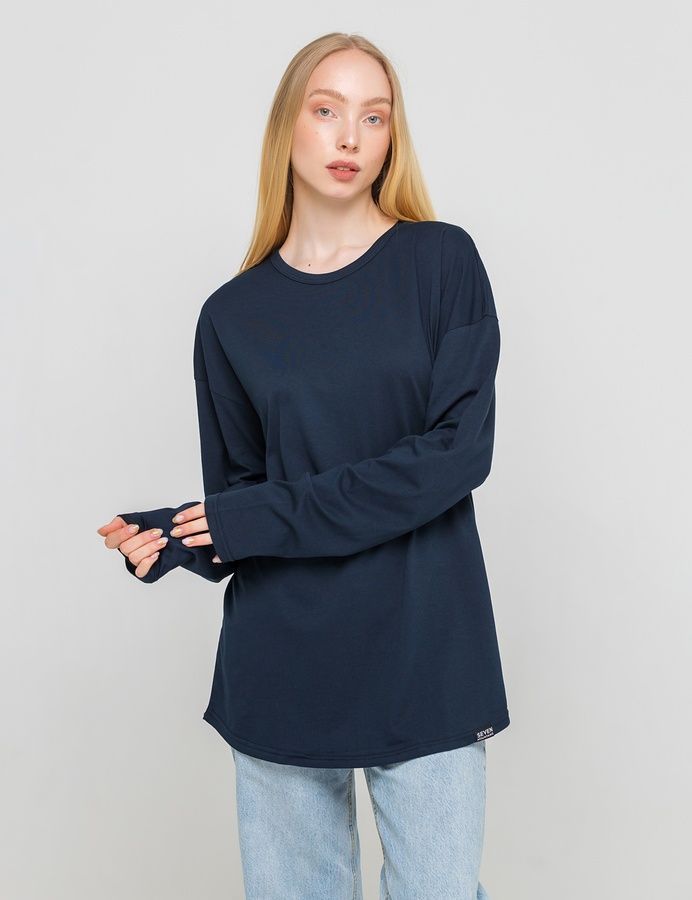 Long Sleeve Oversize Light, Navy, S/M
