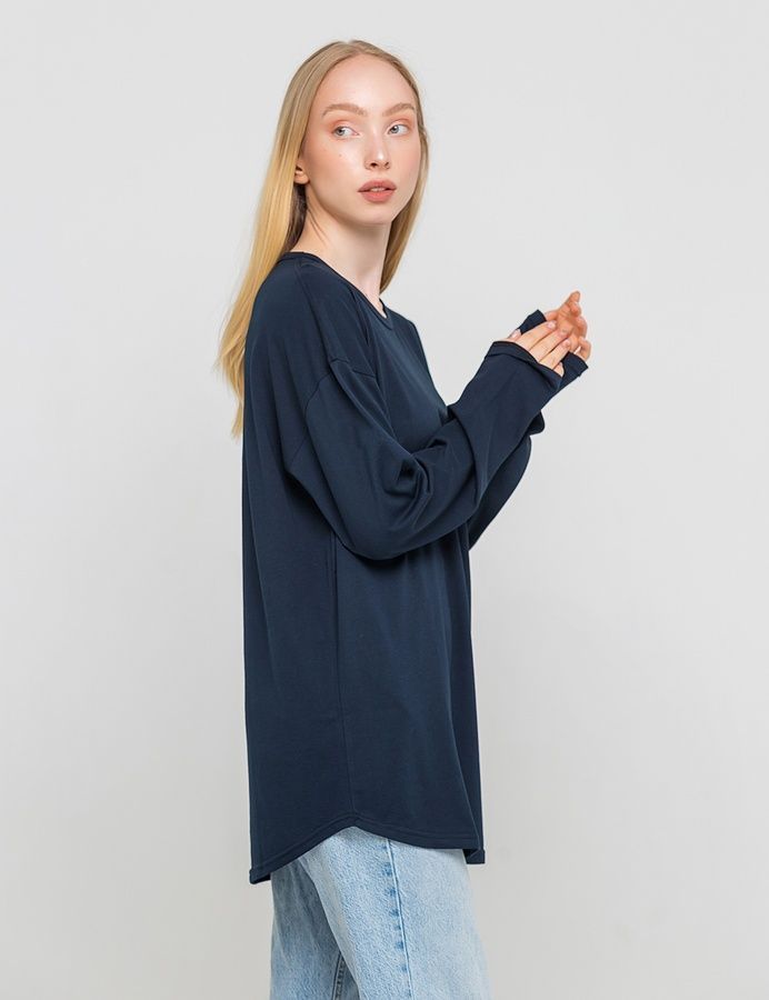 Long Sleeve Oversize Light, Navy, S/M