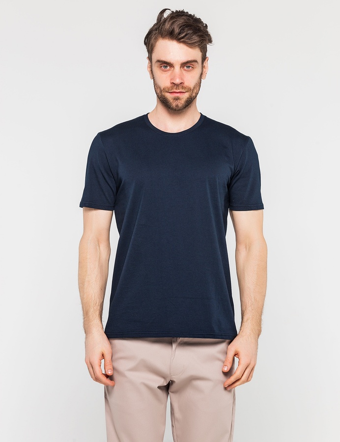 Test Basic T-shirt Cotton, Темно-синий, S