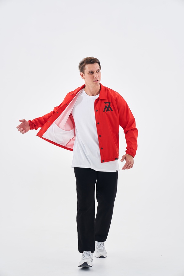 Тренерская куртка с логотипом, Красный, M
