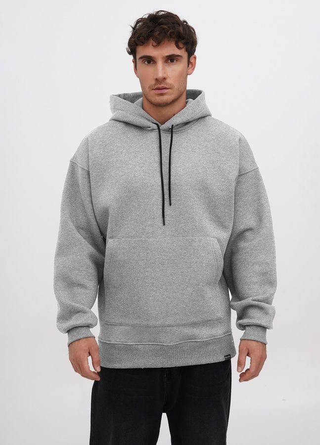 Оверсайз кенгуру - трапеция, Серый меланж, L/XL
