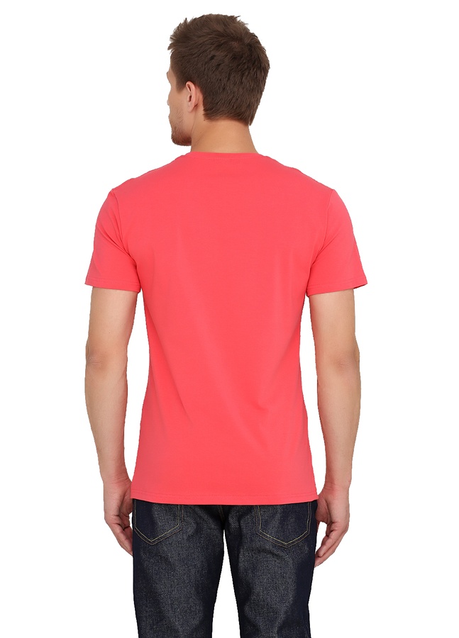 Graffity Wall Lime T-Shirt / Coral, White-Coral, S