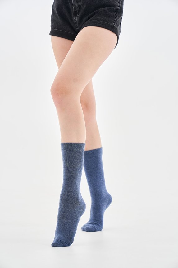 Woman Classic socks, Синий Меланж, 37-39