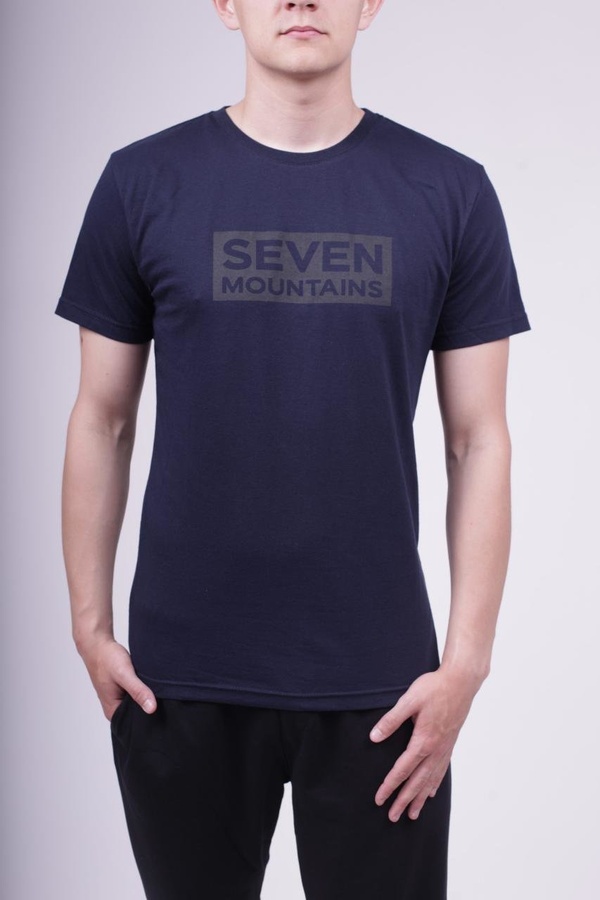 Logo Seven Mountains Dark Grey, Темно-синій, XS