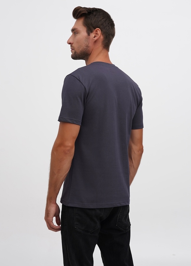 Базова футболка з надщільної бавовни, Темно-сірий, 3XL