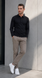 Polo Long Sleeve Bamboo, Black, XXL