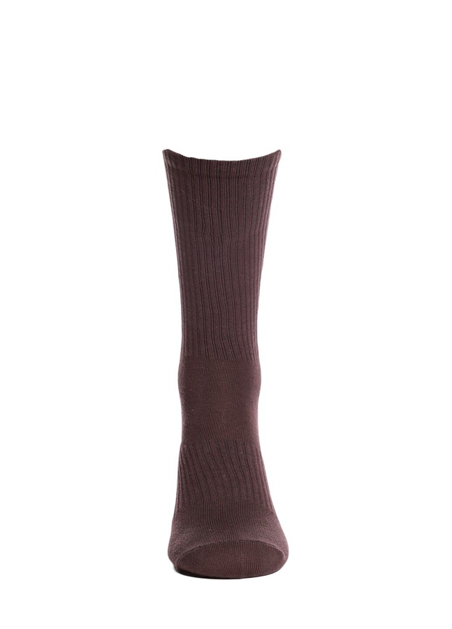 Ribbed socks, Коричневий, 38-40