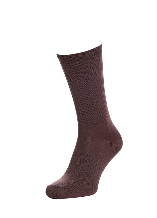 Ribbed socks, Коричневый, 36-38