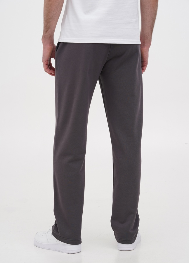 Трикотажные штаны с прямим низом, Тёмно-серый, 2XL/3XL