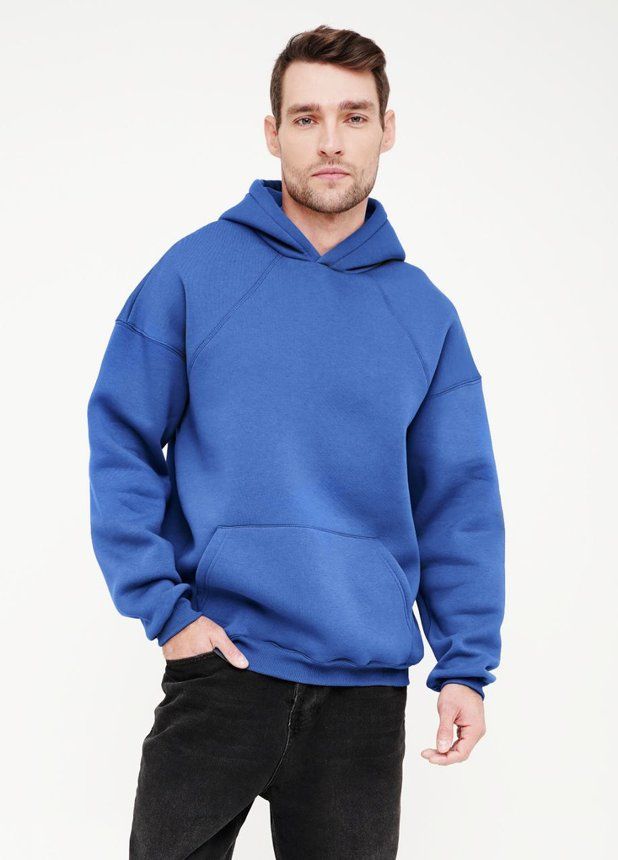 Кенгуру оверсайз 7М на флісі, Блакитний, 2XL/3XL
